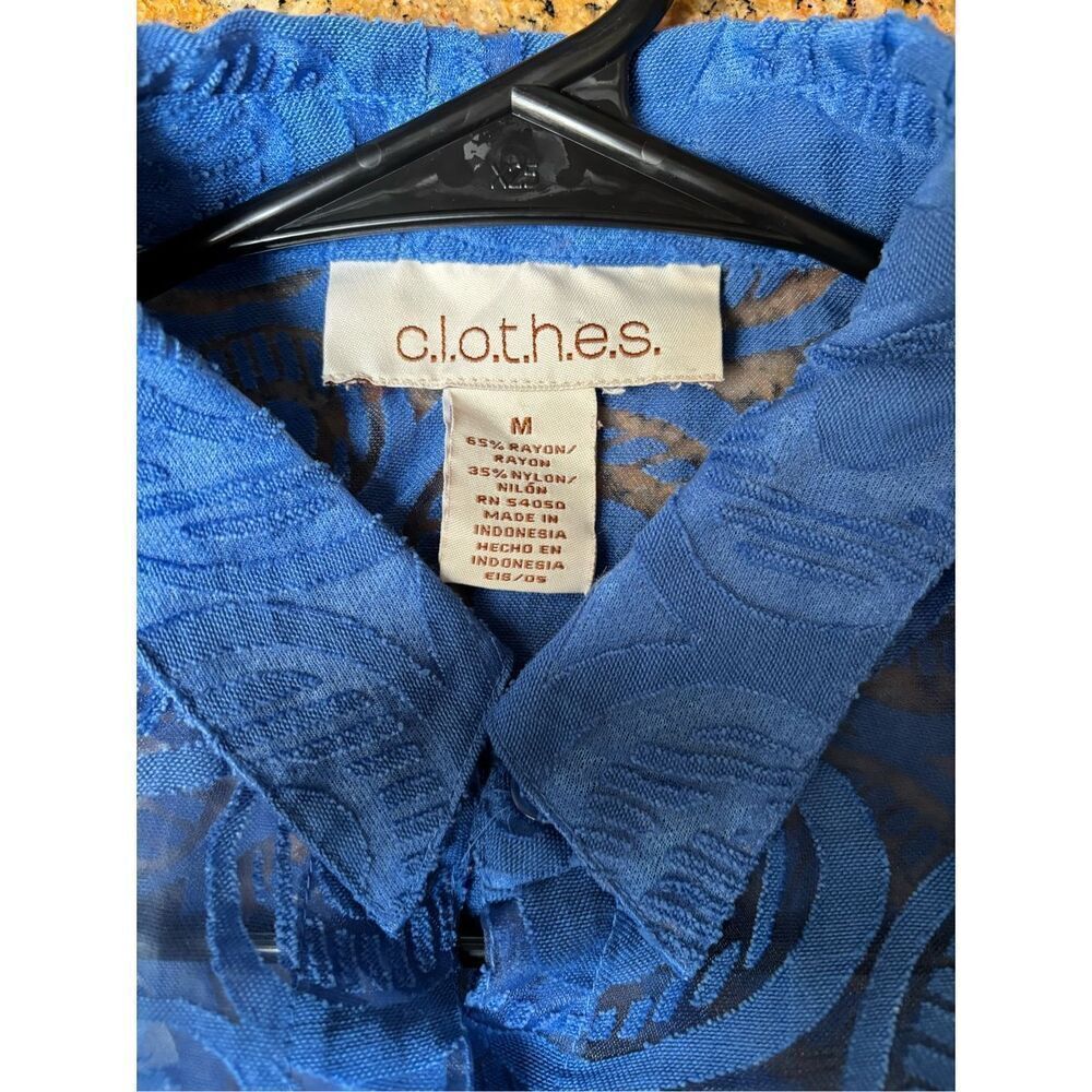 ***** 5 for $25 C.L.O.T.H.E.S Sheer Circle Print Top - Picture 5 of 5